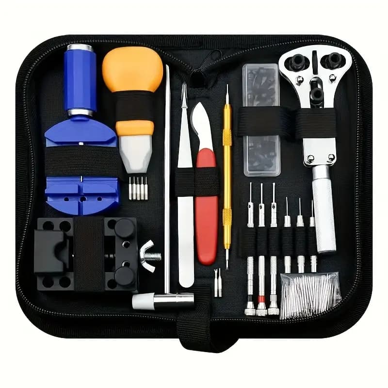 Kit De Ferramentas Para Desmontagem E Reparo De Relógios Com 147 Peças Kit Completo De Ferramentas Para Relojoeiros