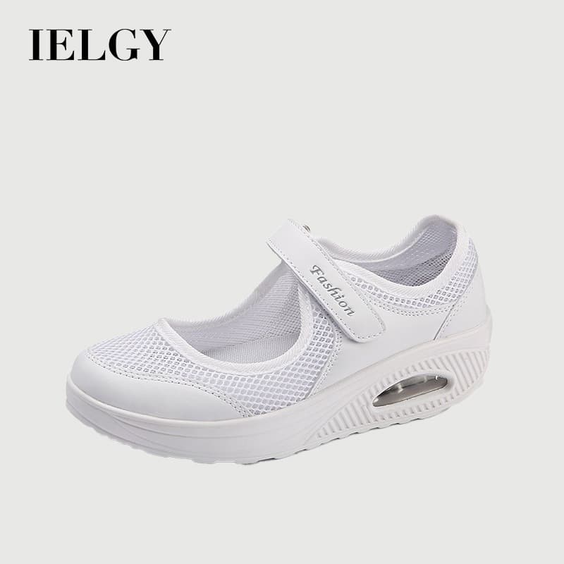 Os Sapatos Femininos De Malha IELGY De Tamanho Grande São Confortáveis E Respiráveis