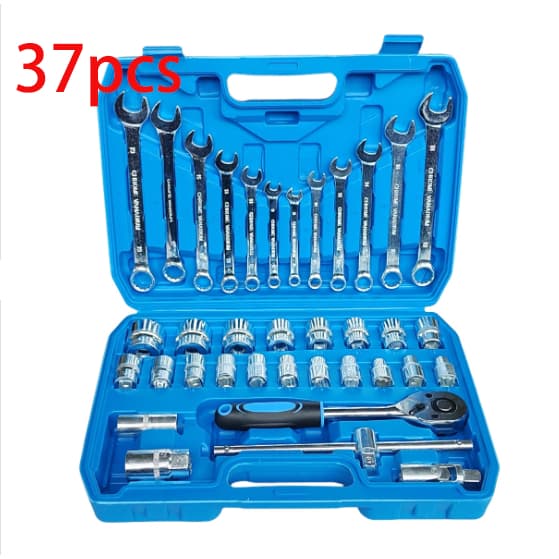 Kit De Ferramentas37 Peças Jogo De Soquetes Chave Catraca Reversível Com Maleta Jogo De Ferramentas Completo