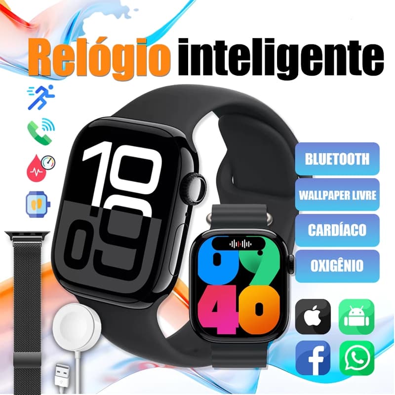 Smart Watch S10 Série 9 Monitor de pressão arterial de 45 mm Fornecimento de estoque pronto, pode ser enviado imediatame