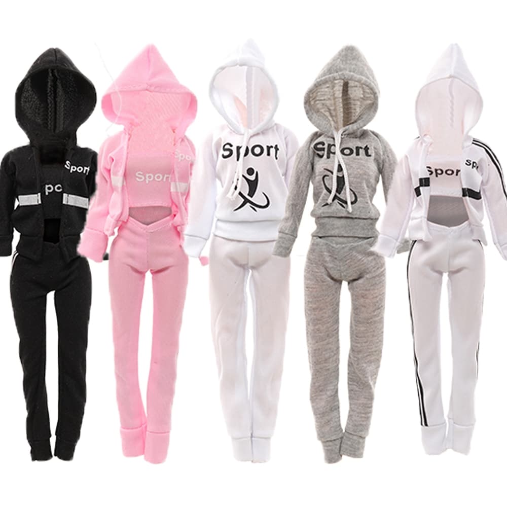Estilo De Moda 4 Peças Roupas De Boneca Calças Superiores Vestir-Se 11.5 Polegadas/30cm Para Crianças Menina Brin