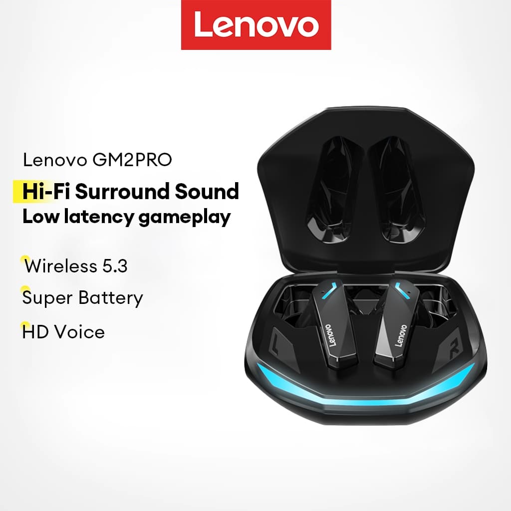 Lenovo GM2 PRO Jogo Fones De Ouvido Bluetooth Baixo Atraso À Prova Dwaterproof Água Alta Fidelidade Qualidade Som 5.3