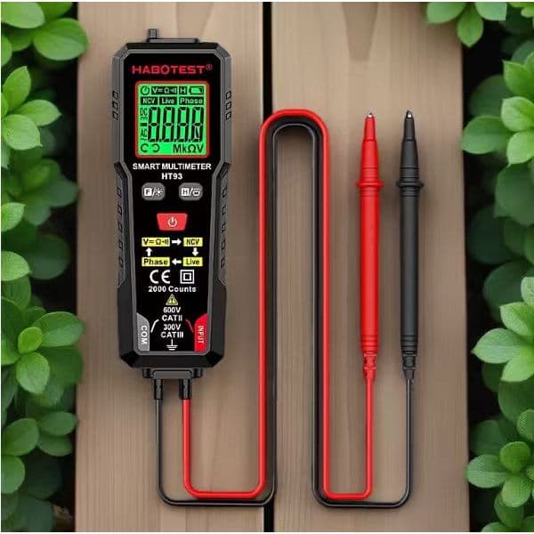 HABOTEST HT93 NCV Sequência De Fase Multímetro Digital Automático Testador De Tensão 600V AC/DC Voltímetro