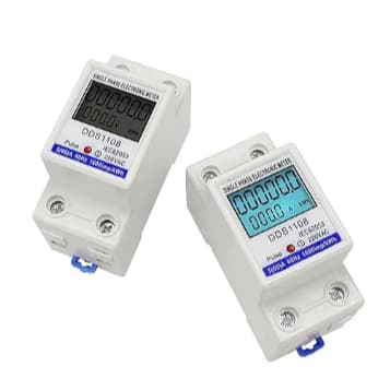 DDS1108 Medidor de energia elétrica monofásico tipo trilho Medidor de Display Digital inteligente 220V Tipo eletrônico M