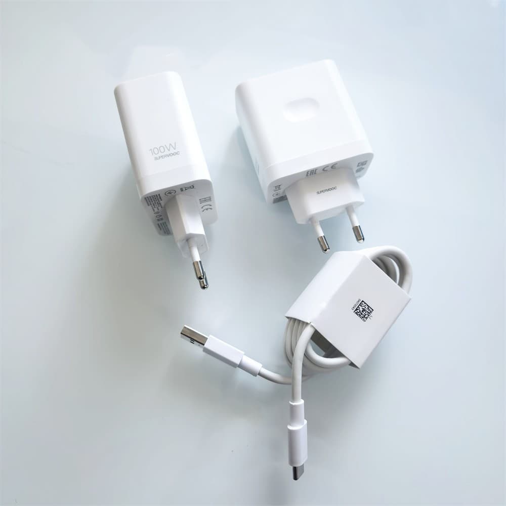 Carregador Original RealMe 100W SuperVOOC Ue Adaptador De Alimentação De Carregamento Rápido 10A Cabo USB C Para 14 13 P