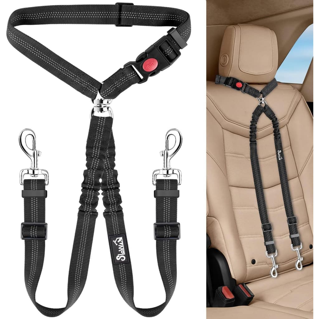 Guia Dupla para Cães - Antienrolamento, Resistente, Ideal para Passear com 2 Pets