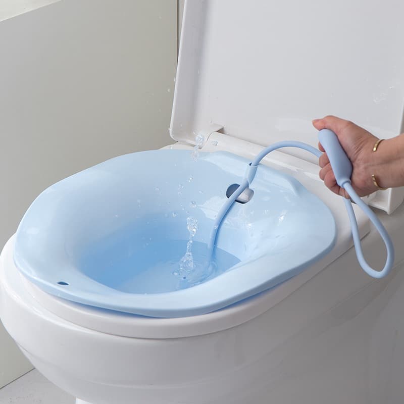 Bacia De Banho Assento Dobrável Portátil Unissex Com Flusher Higiene Íntima Cuidados Com Hemorróidas