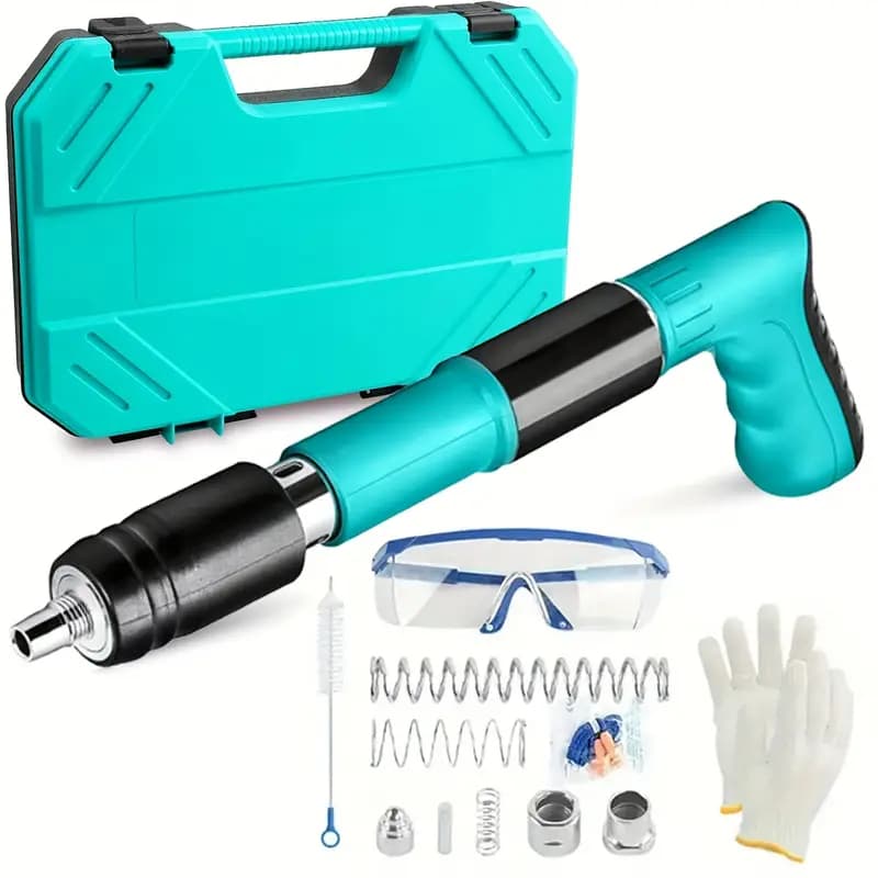 Qualidade superior Pistola / Alicate Rebitador de Fixação Finca Pino Kit Completo