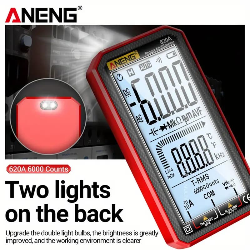 Kit de amperímetro de tensão Ledger multímetro Digital 6000 vezes contagem Real eficaz AC DC NCV