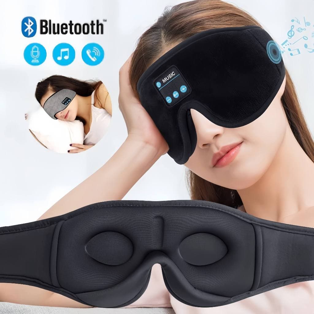 Tapa Olho Máscara Dormir Fone De Ouvido Bluetooth Confortável TUDO