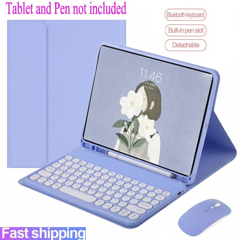 Capa Com Teclado Para Samsung Galaxy Tab S10 FE 10.9 À Prova De S10 lite Sem Fio Bluetooth Mouse Casos Embalagem