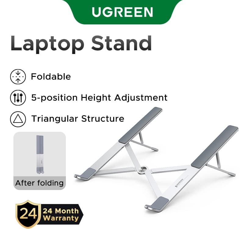 UGREEN Laptop Stand Holder compatible for MacBook Air Pro Notebook Adjustable Foldable Aluminum Laptop Notebook Stand