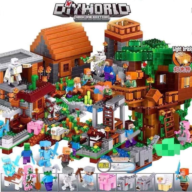 1.000 PCS Grande Vila Moinho de Vento Meninos Meninas Brinquedos Educativos Presentes de Natal