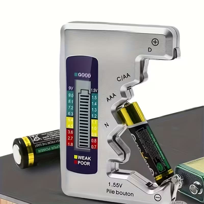 Testador de bateria com tela Digital LCD de capacidade de bateria de 1.5 V, ferramenta de teste rápido
