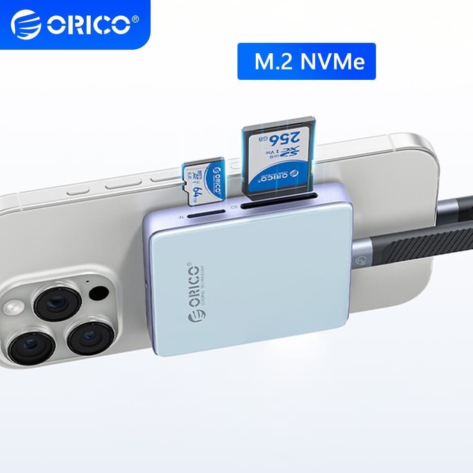 Gabinete externo ORICO Magnetic 2230 2242 M.2 NVMe SSD, caixa de armazenamento de disco rígido M2 para iPhone AP42