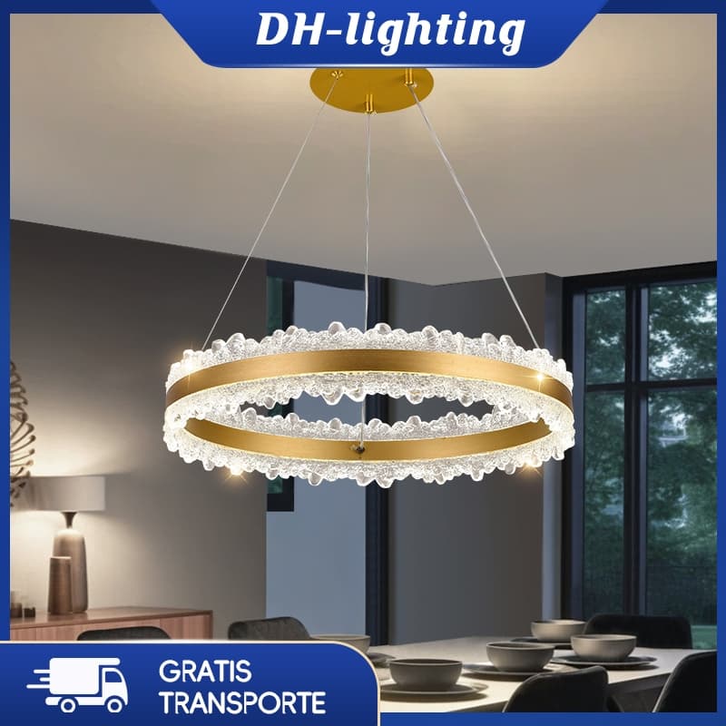 (Com LED) Luminária Pendente Moderna , Luxuosa De Sala De Estar , Nova LED Para Quarto , Iluminação Criativa , circu