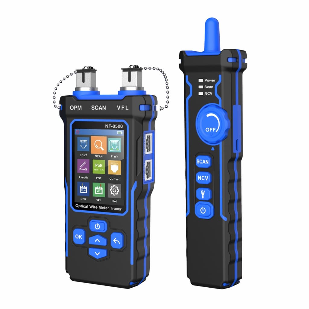 NOYAFA NF-8508 Testador De Cabos De Rede Rastreador Ópticos LCD Digital Recarregável Localizador De Linhas PoE Checker