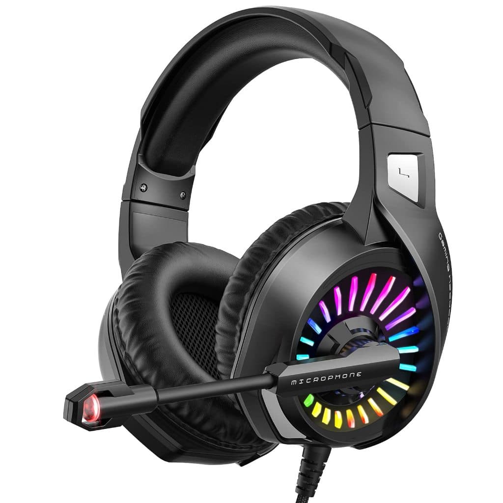 Headset Gamer com Fio USB com Microfone, LED Luminoso, Som Surround 3D, Confortável, para PC e Notebook