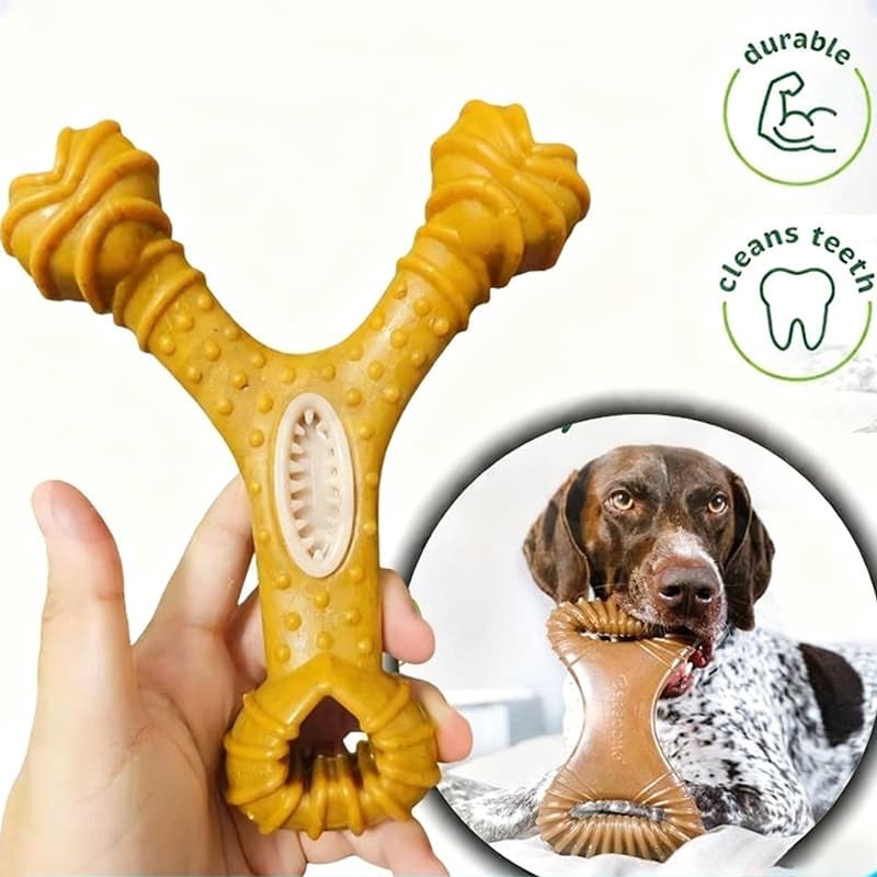 Brinquedo de Mastigar para Grandes Cachorro Limpeza Dental Moagem Resistente e Sabor Bacon Atisen