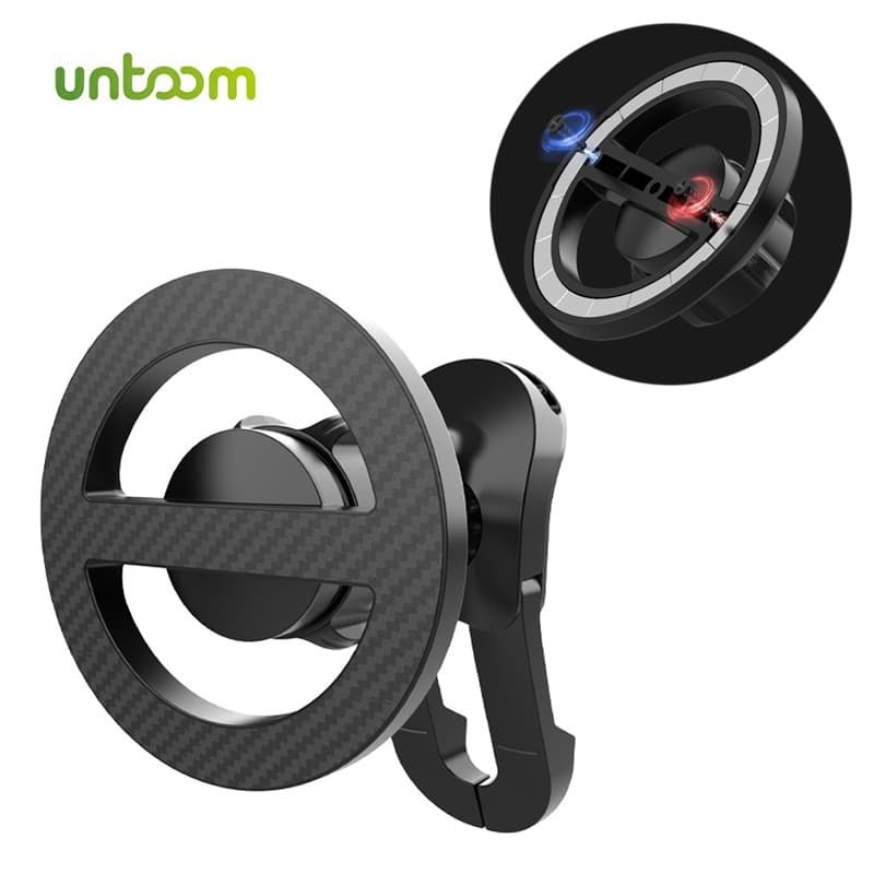Untoum Suporte Magnético Do Telefone Carro Ventilação De Ar Para MagSafe iPhone 16 15 14 Pro Max Xiaomi Samsung Forte Ím