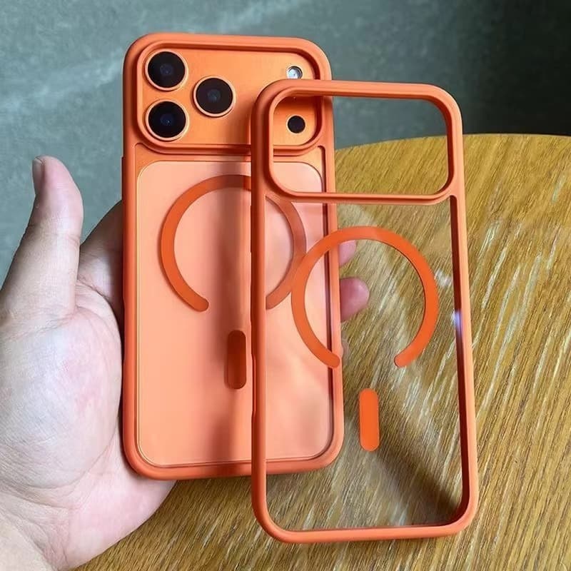 Para Carregamento Sem Fio Doce Cor Fosco Caso iPhone 17 16 15 14 13 12 Pro Max Plus Ar 11 Magnético Pára-Choques Capa