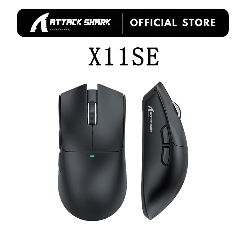 ATTACK SHARK X11SE Mouse Para Jogos Sem Fio Ultraleve Tri-Mode-2.4G/USB-C Com/BT PixArt PAW3311 Sensor De 22KDPI
