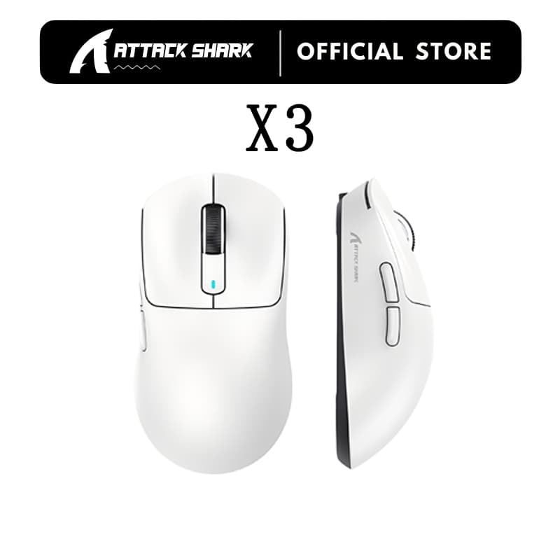 Mouse Sem Fio Attack Shark X3 Macro Para Jogos Leve Pixelart PAW3395 650IPS 26000dpi pad/pc/mac