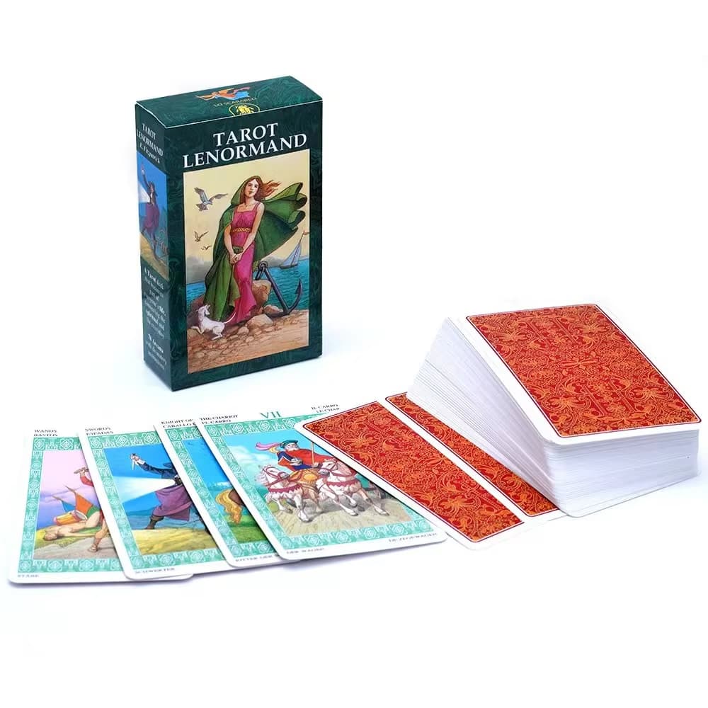 Tarô Lenormand Cartas De Adivinhação Uso Pessoal Baralho Versão Completa Em Inglês Oracle Deck Reuniões De Família Jogo 