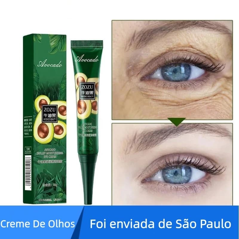Creme para Área dos Olhos Abacate Vitamina E Anti Olheiras e Bolsas Anti-idade Hidratante Firmador Clareador 15g