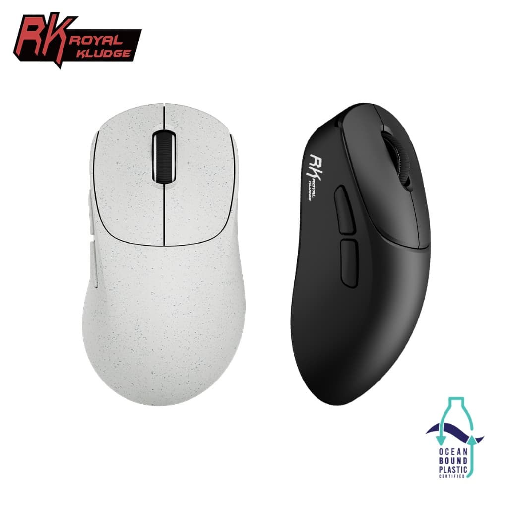 Royal Kludge RK MG5 Mouse Gamer Sem Fio Tri-Modo PAW3950 Taxa de Polling 8KHz Recarregável para Esports Mouse para PC