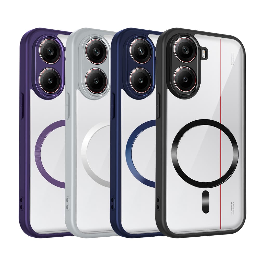 Capa De Telefone Magnética Acrílica Transparente Fosca Xiaomi Mi Poco X8 X7 X6 F8 Pro Max F8 Ultra 5G Invólucro TPU Airb