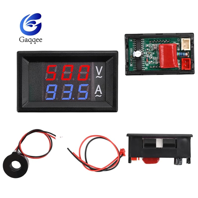 GAQQEE Voltímetro AC 50-500V 10A 50A 220V Com Display LCD Digital E Amperímetro De Corrente Do Detector De Testador