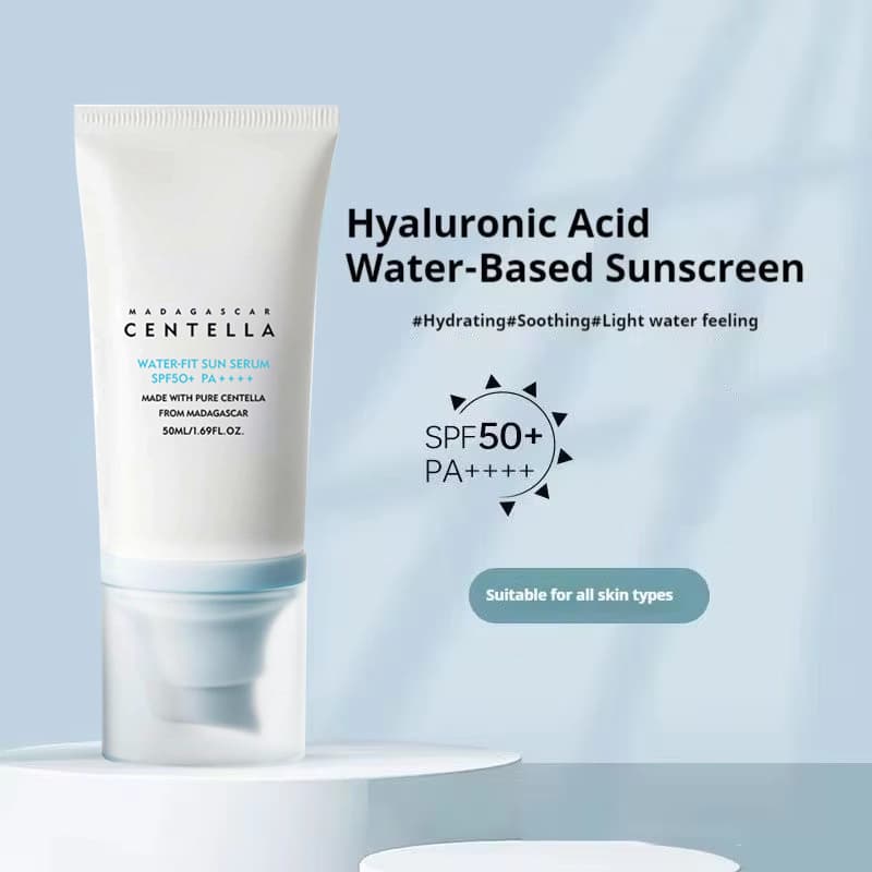 Centella SPF50 Sunscreen Hyaluronic Madagascar Pure Plant Essence Sunscreen Sensitive Skin Waterproof Lasting Sunblock