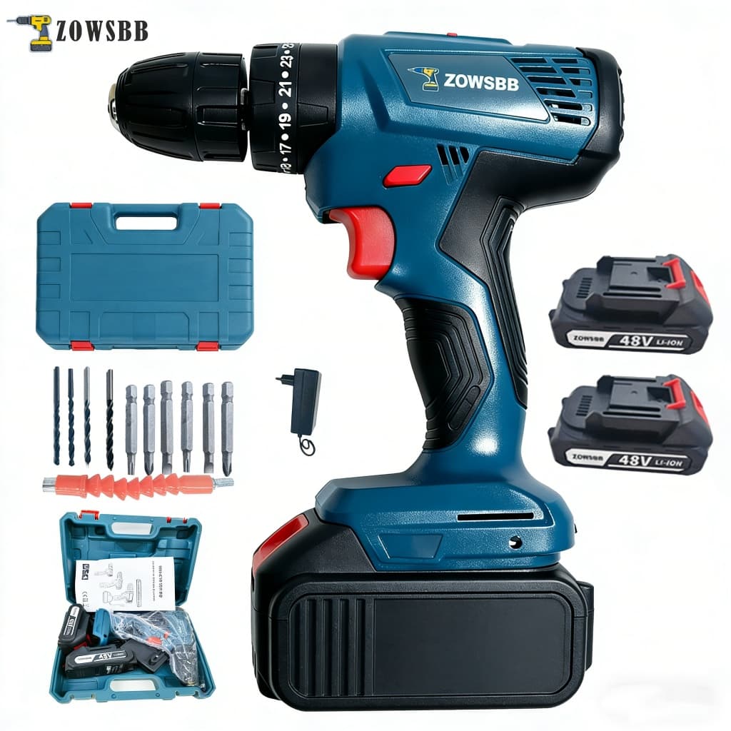 Furadeira parafusadeira GSB 6-115 48v Geral Bosch Com 2 baterias furadeira de impacto elétrica chave de fenda elétrica