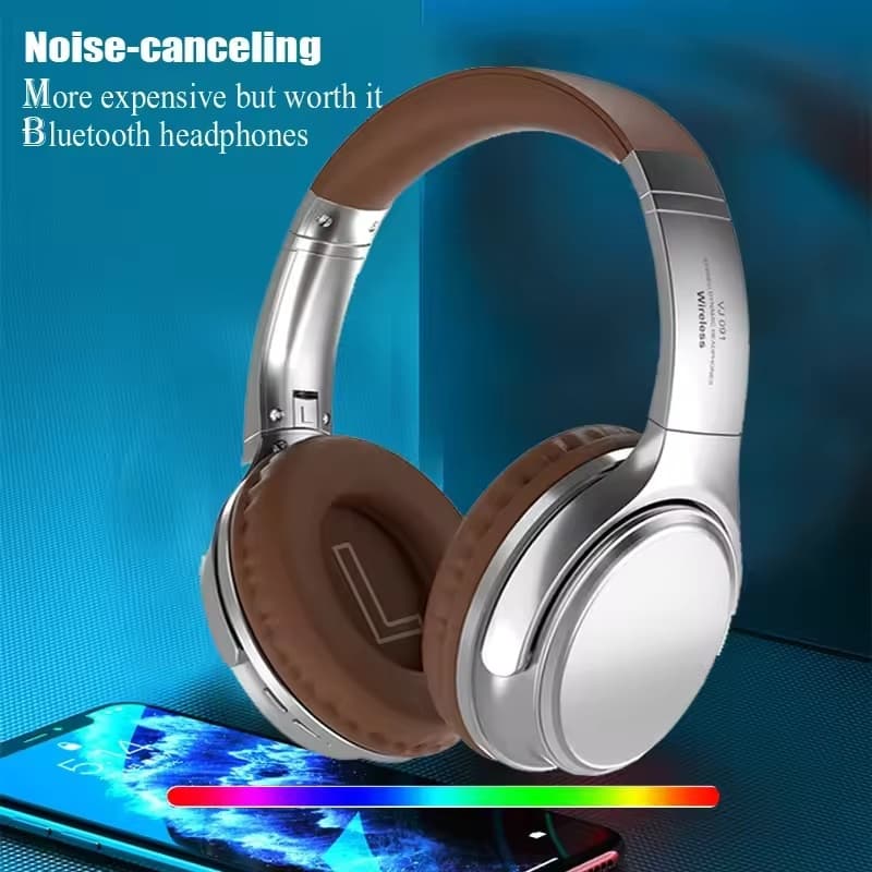 Fone De Ouvido Sem Fio Bluetooth 5.3 Retro Fones Alta Fidelidade Estéreo Com Cancelamento Ruído Longa Espera Elegante Co