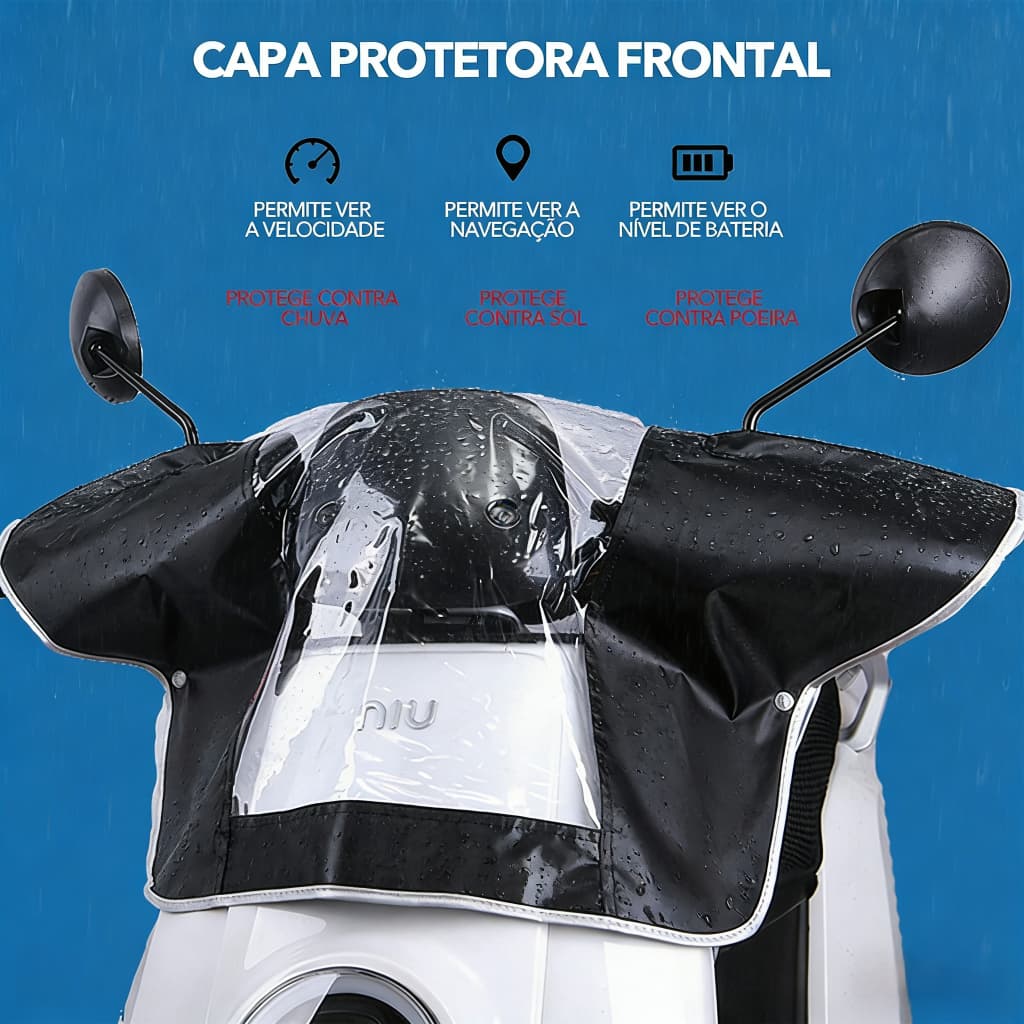 Capa De Chuva E Vento Para Motocicleta Que Mantém O Painel Seco Protege Do Sol , Poeira Clima Inclinação