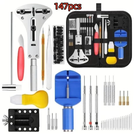 Kit 147 Pcs De Ferramentas Relojoeiro Conserto De Relógio Manutenção estojo de Ferramentas kit de conserto para Relógio