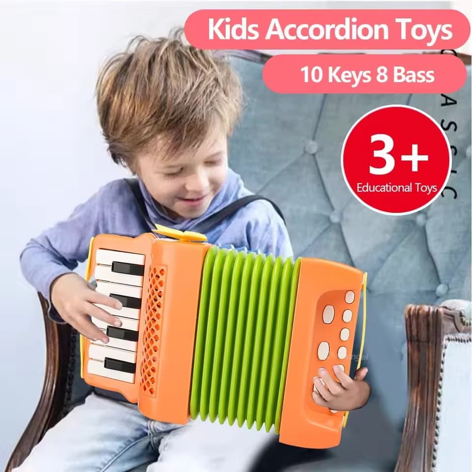 Brinquedo Acordeão Para Criança Piano Musical Interior E Exterior Tocando Instrumento Brinquedos Educativos Presentes Cr