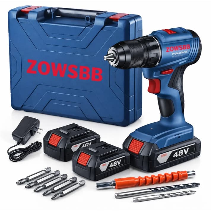Furadeira parafusadeira 2 Baterias 48v furadeira de impacto Genérica bosch GSR 185-li elétrica