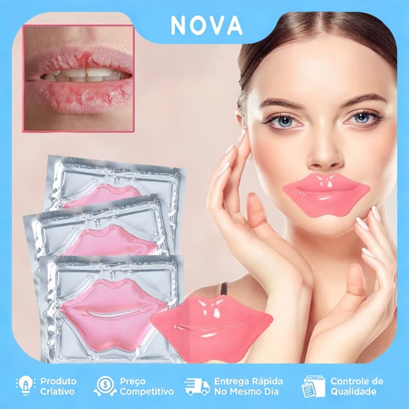 Kit Máscaras Hidratante Labial Boca Com Colágeno Nutrição Para os Lábios com cristal hidratante
