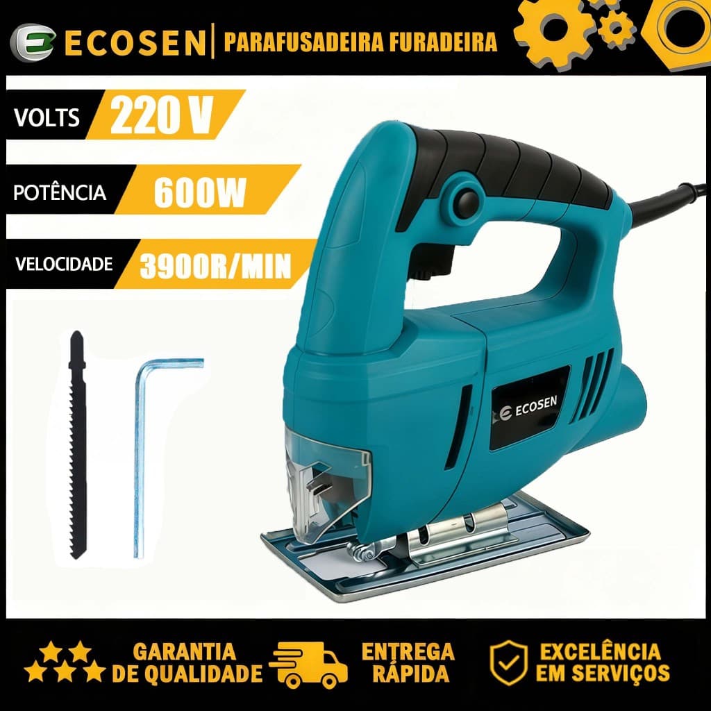 Serra Tico Tico  Uso Profissional Base Ajustável com serra 700w/600w 3900rpm