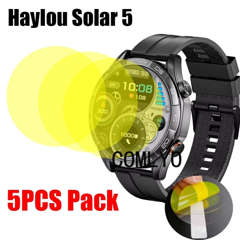 Para Haylou Solar Ultra / Solar 5 Smart watch Relógio Inteligente Protetor De Tela Capa HD TPU Film