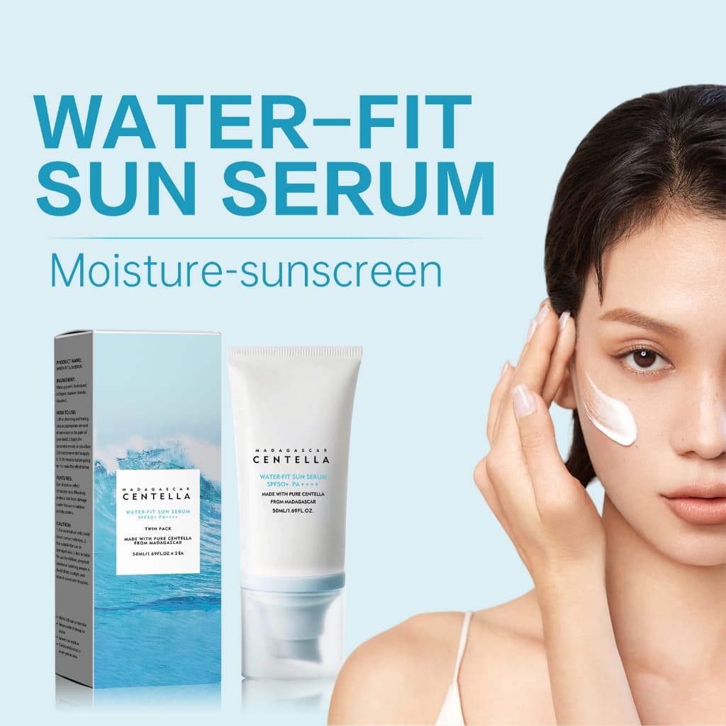 Madagascar Centella Sérum Solar Water-Fit Fps50 + PA + | Protetor Diário Leve Calmante E Hidratante