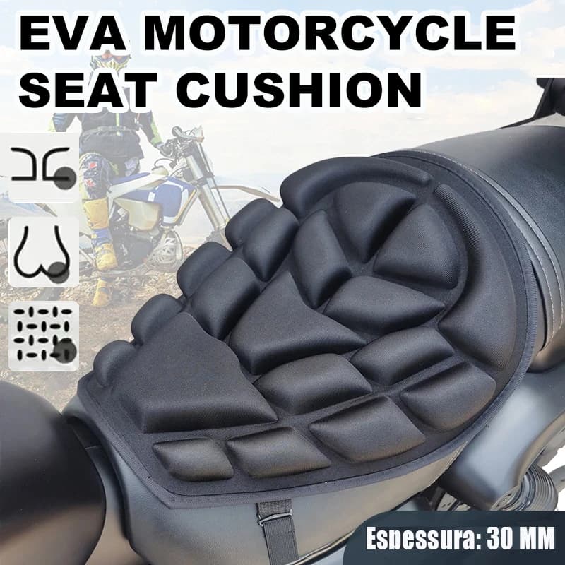 Almofada Moto Respiravel 3D Para Moto Antiderrapante Com Proteção Solar Alivio para Costas