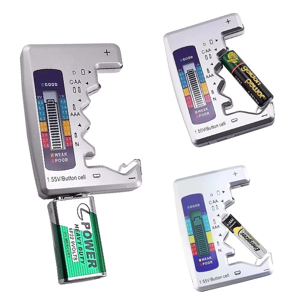 Testador Digital De Pilhas Com LCD Mostrador 1,5v Teste Rápido Ferramenta Medidora De Capacidade