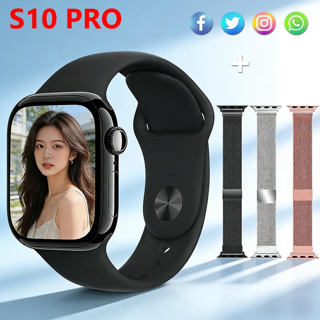 2026 Mini Smartwatch Original S10 Pro Série 38mm Chamadas Bluetooth, Monitor de Pressão Arterial