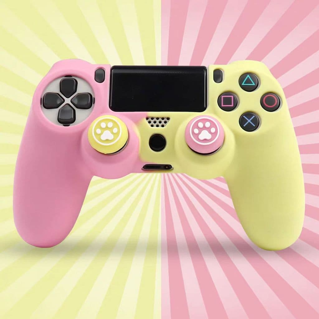 Capa Protetora De Silicone Macio Para Controle De PlayStation 4 , Acessórios De Gamepad De Vídeo PS4 , Capas De Joystick
