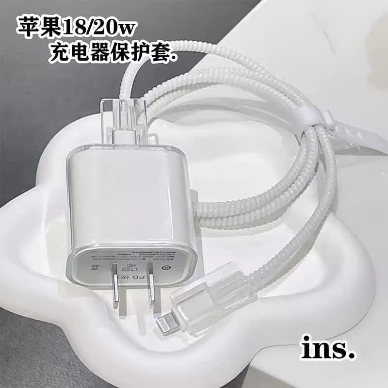 Capa Protetora Do Cabo USB Love Heart Para iPhone 18W-20W Linha De Dados De Carregamento Rápido Da Cabeça Mordida