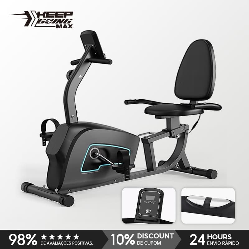 Bicicleta Ergométrica Recumbente Com Monitor De Frequência Cardíaca