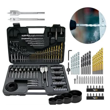 Ferramentas Elite Kit de Brocas 103 Peças com Caixa de Ferramentas Profissional Ideal para Técnicos e Manutenção Domésti